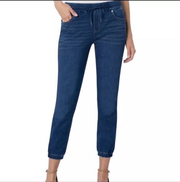 Liverpool LA Drawstring Pull On Jeans Cropped Size Small - Picture 1 of 12